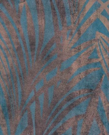 Gemusterte Dekor-Grossformatplatte ABK Wide&Style Jungle Blue, 160x320 cm, 6 mm, matt