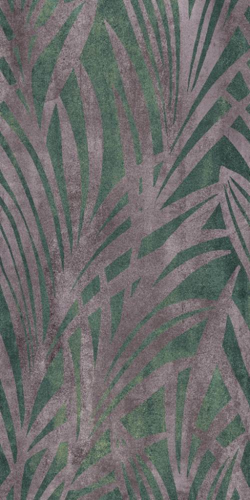 Gemusterte Dekor-Grossformatplatte ABK Wide&Style Jungle Green, 160x320 cm, 6 mm, matt