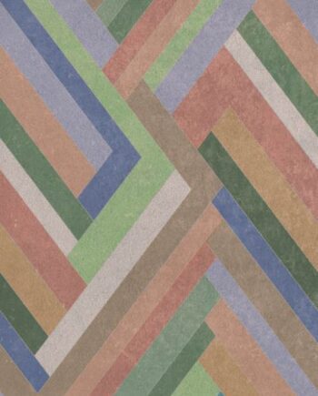 Gemusterte Dekor-Grossformatplatte ABK Wide&Style Blocks Sage, 160x320 cm, 6 mm, matt