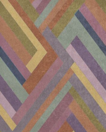 Gemusterte Dekor-Grossformatplatte ABK Wide&Style Blocks Hazel, 160x320 cm, 6 mm, matt