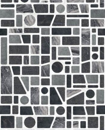 Gemusterte Dekor-Grossformatplatte ABK Wide&Style Incertum Dark, 160x320 cm, 6 mm, matt