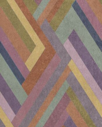 Gemusterte Dekor-Grossformatplatte ABK Wide&Style Blocks Hazel, 120x280 cm, 6 mm, matt