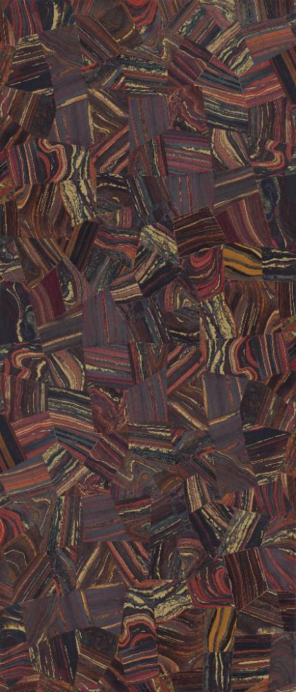 Gemusterte Dekor-Grossformatplatte ABK Wide&Style Precious Cherry, 120x280 cm, 6 mm, matt