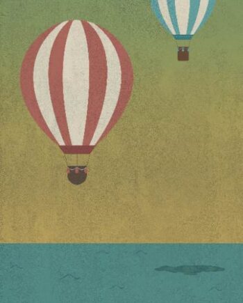 Gemusterte Dekor-Grossformatplatte ABK Wide&Style Baloon B, 120x280 cm, 6 mm, matt
