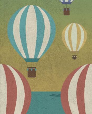 Gemusterte Dekor-Grossformatplatte ABK Wide&Style Baloon C, 120x280 cm, 6 mm, matt