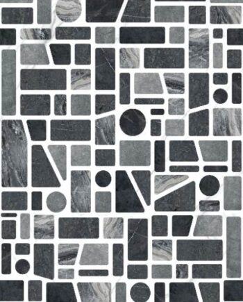 Gemusterte Dekor-Grossformatplatte ABK Wide&Style Incertum Dark, 120x280 cm, 6 mm, matt