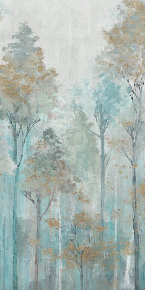 Gemusterte Dekor-Grossformatplatte ABK Wide&Style Trees Ivory A, 160x320 cm, 6 mm, matt