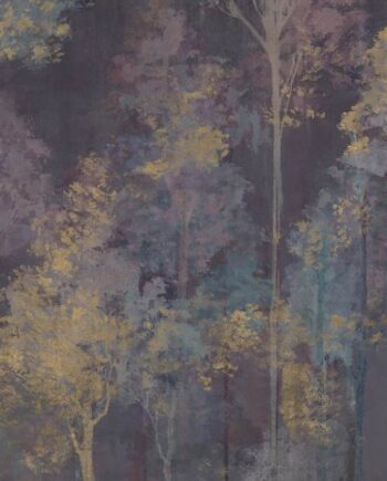 Gemusterte Dekor-Grossformatplatte ABK Wide&Style Trees Purple B, 160x320 cm, 6 mm, matt