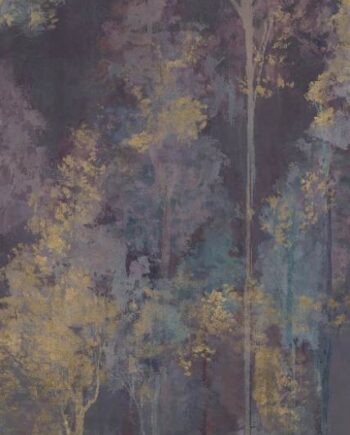 Gemusterte Dekor-Grossformatplatte ABK Wide&Style Trees Purple B, 120x280 cm, 6 mm, matt