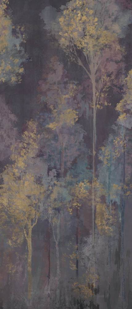 Gemusterte Dekorfliese ABK Wide&Style Trees Purple B, 120x240 cm (4 x 60x120 cm), 8,5 mm, matt