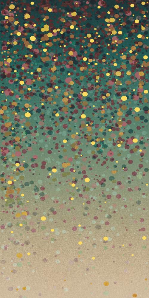 Gemusterte Dekor-Grossformatplatte ABK Wide&Style Confetti Green A, 160x320 cm, 6 mm, matt