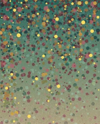 Gemusterte Dekor-Grossformatplatte ABK Wide&Style Confetti Green A, 120x280 cm, 6 mm, matt