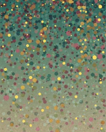 Gemusterte Dekor-Grossformatplatte ABK Wide&Style Confetti Green B, 120x280 cm, 6 mm, matt