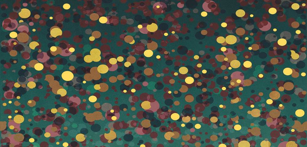 Gemusterte Dekorfliese ABK Wide&Style Confetti Green A, 120x240 cm (4 x 60x120 cm), 8,5 mm, matt