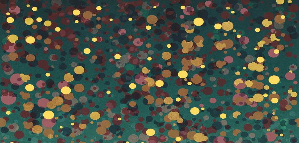 Gemusterte Dekorfliese ABK Wide&Style Confetti Green B, 120x240 cm (4 x 60x120 cm), 8,5 mm, matt