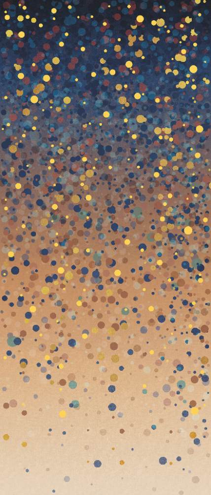 Gemusterte Dekor-Grossformatplatte ABK Wide&Style Confetti Blue B, 120x280 cm, 6 mm, matt