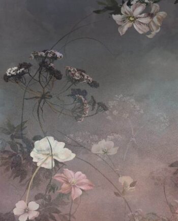 Gemusterte Dekor-Grossformatplatte ABK Wide&Style Country Flowers Pink A, 160x320 cm, 6 mm, matt