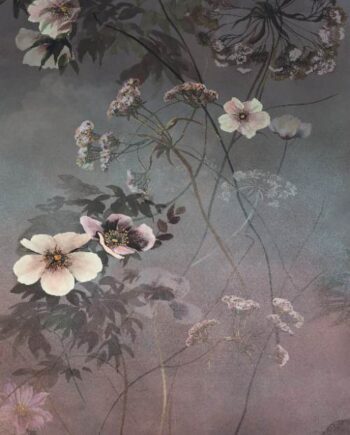 Gemusterte Dekor-Grossformatplatte ABK Wide&Style Country Flowers Pink B, 160x320 cm, 6 mm, matt