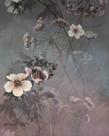 Gemusterte Dekor-Grossformatplatte ABK Wide&Style Country Flowers Pink B, 120x280 cm, 6 mm, matt