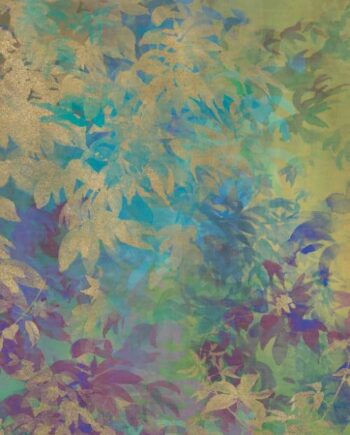 Gemusterte Dekor-Grossformatplatte ABK Wide&Style Foliage Yellow A, 160x320 cm, 6 mm, matt