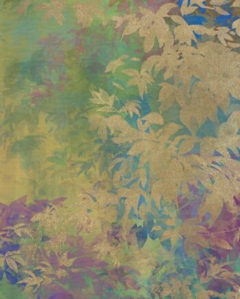 Gemusterte Dekor-Grossformatplatte ABK Wide&Style Foliage Yellow B, 160x320 cm, 6 mm, matt