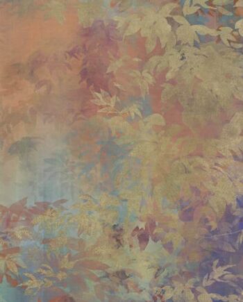 Gemusterte Dekor-Grossformatplatte ABK Wide&Style Foliage Orange B, 160x320 cm, 6 mm, matt
