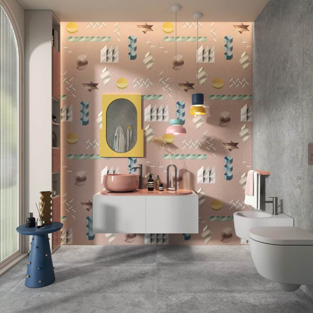 Gemusterte Dekor-Grossformatplatte ABK Wide&Style Dreams, 120x280 cm, 6 mm, matt