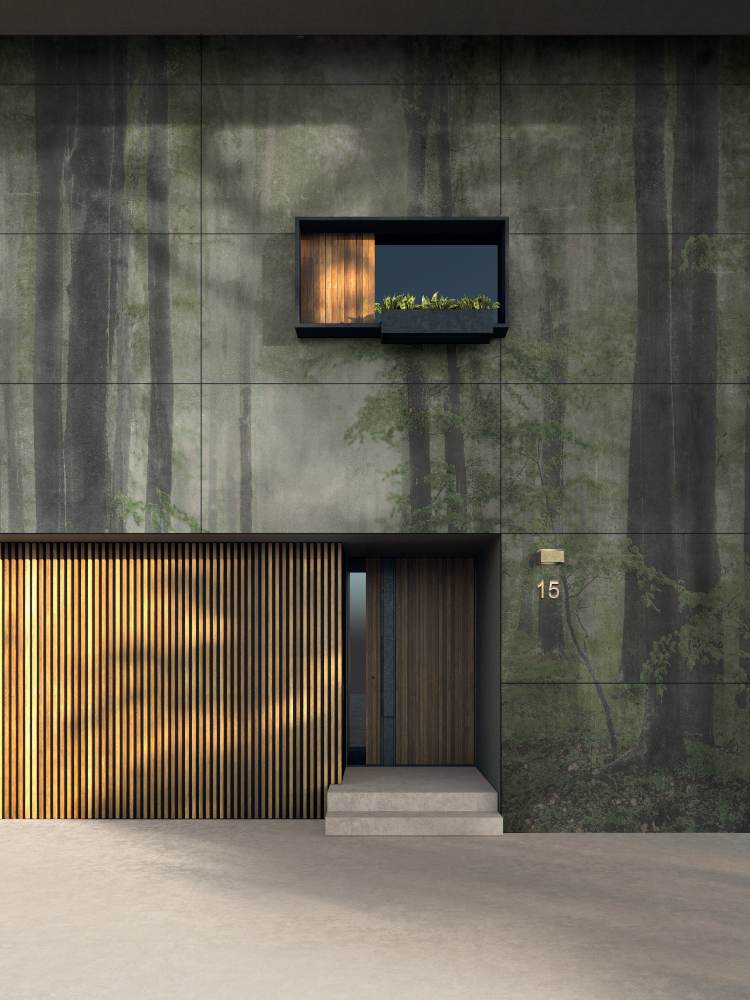 Gemusterte Dekorfliese ABK Wide&Style Woods B, 120x240 cm (4 x 60x120 cm), 8,5 mm, matt