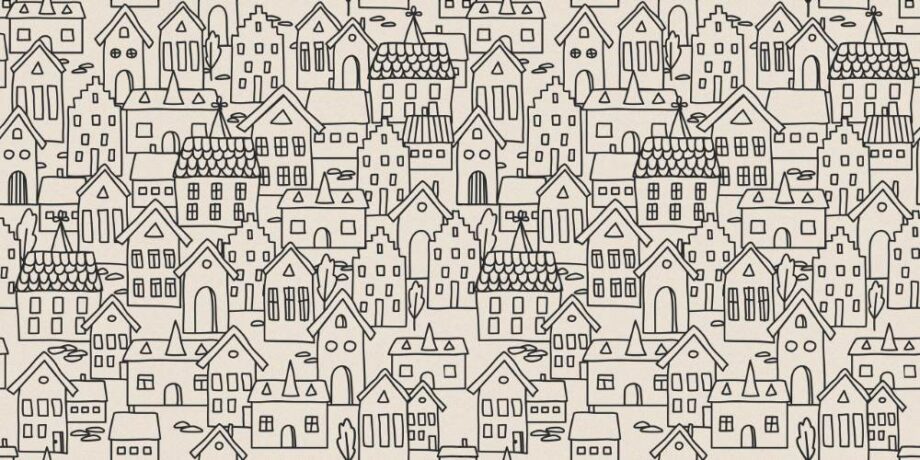 Gemusterte Dekorfliese ABK Wide&Style Paint the house, 60x120 cm, 7 mm, matt