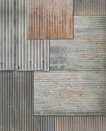 Gemusterte Dekor-Grossformatplatte ABK Wide&Style Metal, 120x280 cm, 6 mm, matt