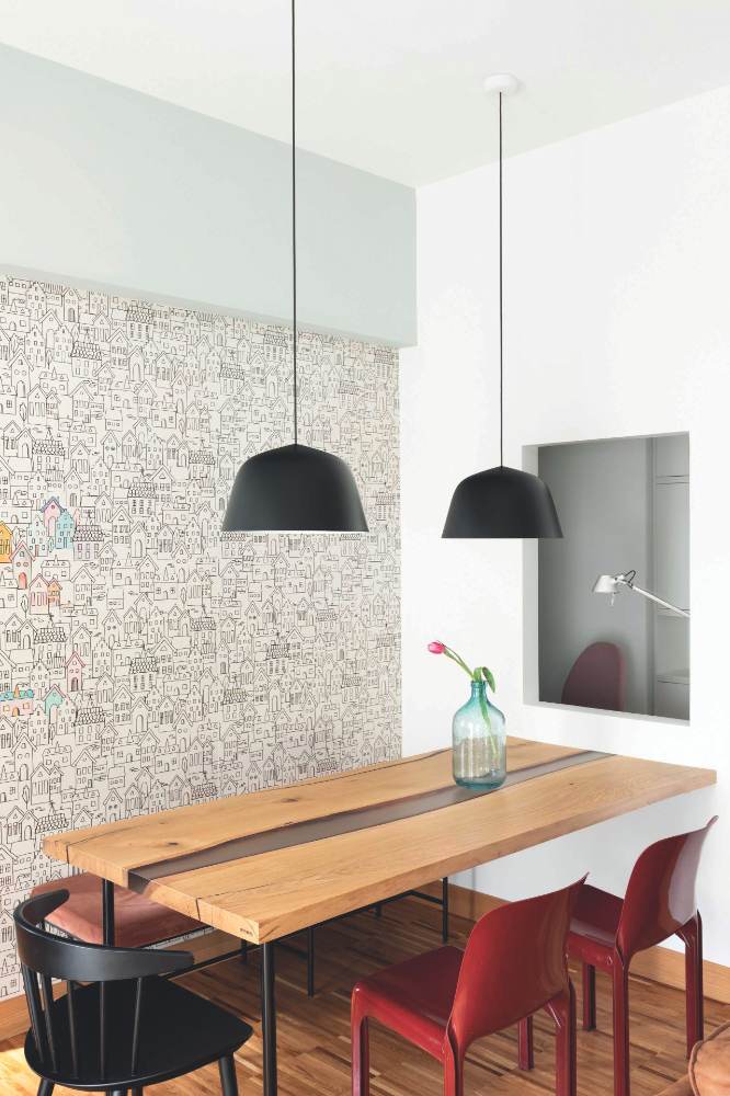 Gemusterte Dekor-Grossformatplatte ABK Wide&Style Paint the house, 120x280 cm, 6 mm, matt