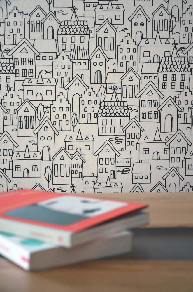 Gemusterte Dekor-Grossformatplatte ABK Wide&Style Paint the house, 120x280 cm, 6 mm, matt