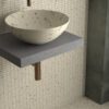 Waschbecken Dune Fragmenta Arena 40x40x15 cm, handbemaltes Keramik-Aufsatzwaschbecken – 3