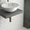 Waschbecken Dune Fragmenta Verde 40x40x15 cm, handbemaltes Keramik-Aufsatzwaschbecken – 3