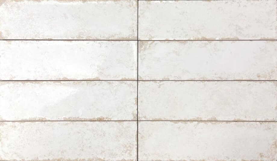 189187-2 Glänzende Keramik-Wandfliese mit gealterten Kanten Dune Antiga Blanco, 6,9x24 cm, 9 mm, Weiß – 2