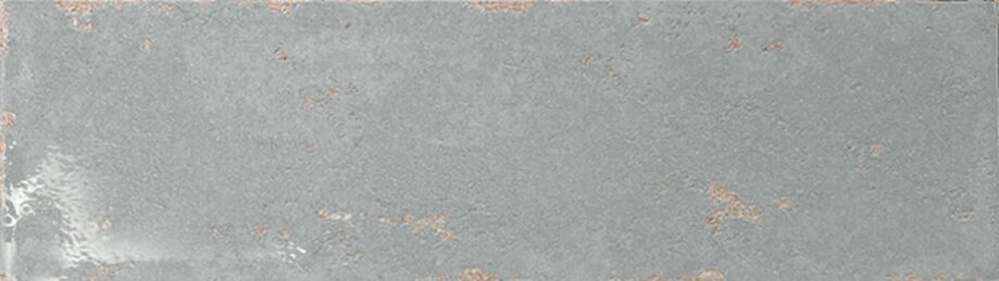 Glänzende Keramik-Wandfliese mit gealterten Kanten Dune Antiga Marengo, 6,9x24 cm, 9 mm, Dunkelgrau