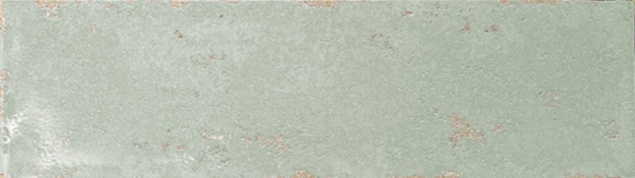 Kulunud servadega läikiv keraamiline seinaplaat Dune Antiga Verde, 6,9x24 cm, 9 mm, roheline