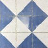 189215-2 Valencia hüdroplaadi mustriga portselanplaat Dune Antiga Cabanyal Azul, 20x20 cm, 9 mm, sinine