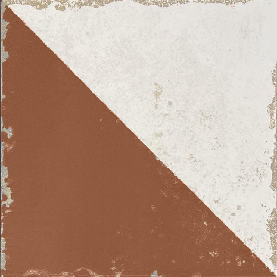 189217-1 Valencia hüdroplaadi mustriga portselanplaat Dune Antiga Cabanyal Teja, 20x20 cm, 9 mm, telliskivipunane