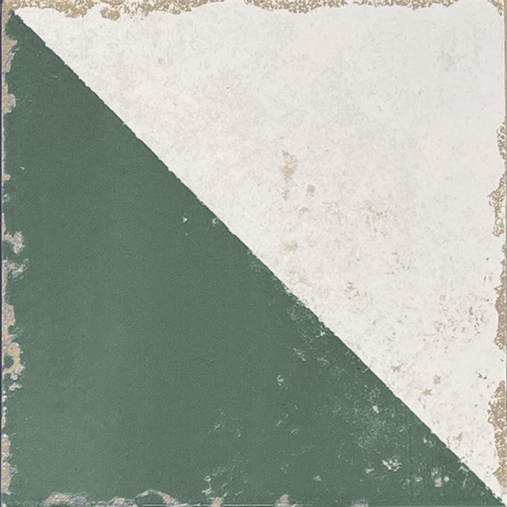 Valencia hüdroplaadi mustriga portselanplaat Dune Antiga Cabanyal Verde, 20x20 cm, 9 mm, roheline