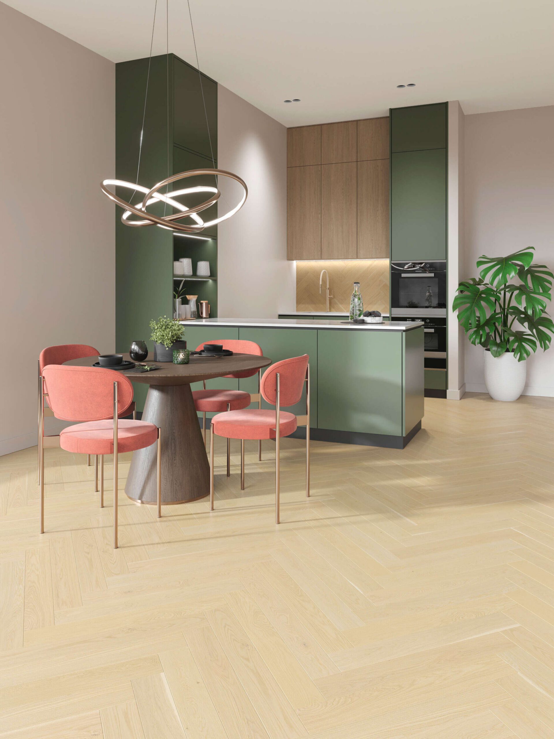 Chevron Parkett Eiche Esta Nordic S Dazy extramatt lackiert – 3