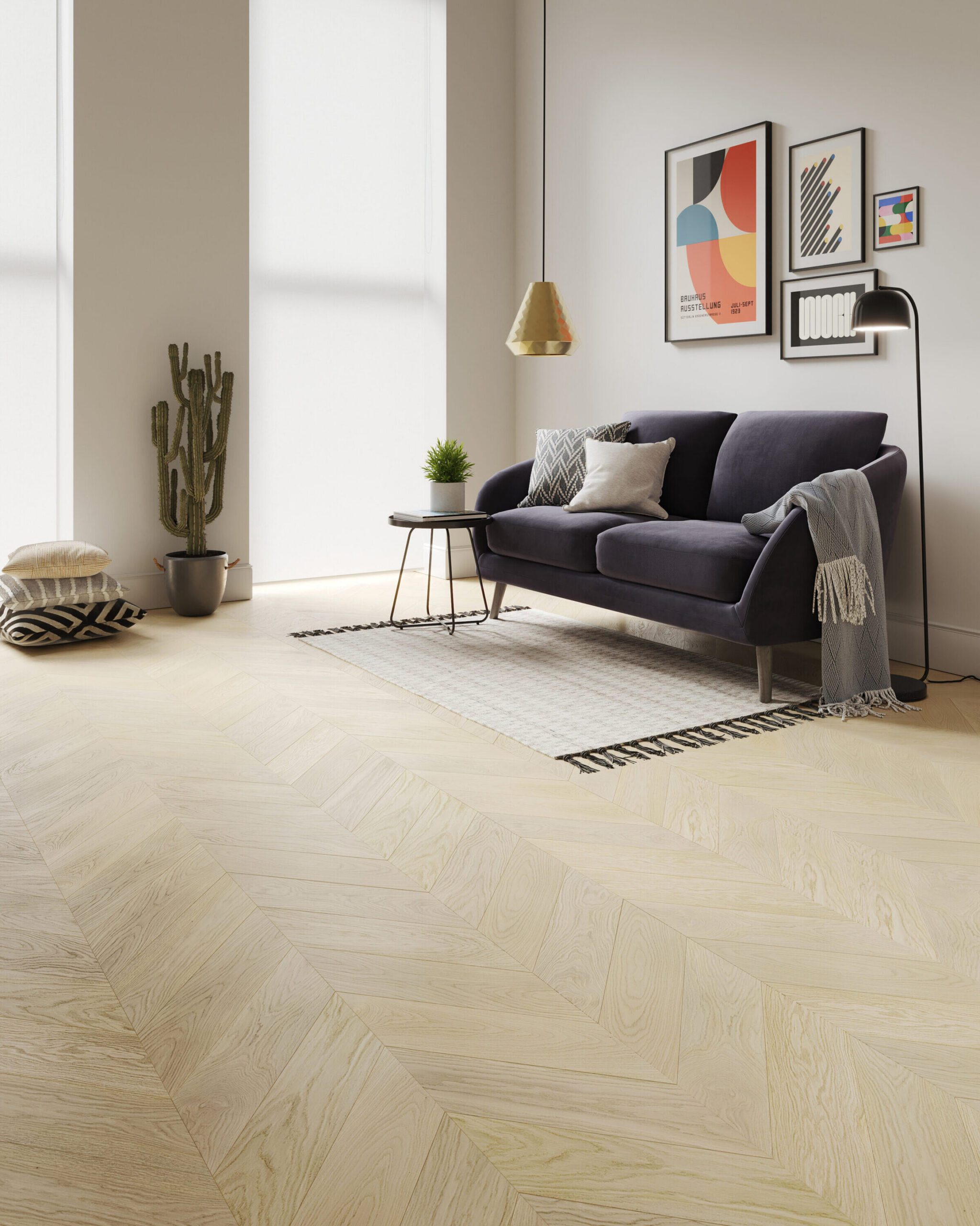 Chevron Parkett Eiche Esta Nordic S Linen extramatt lackiert – 3
