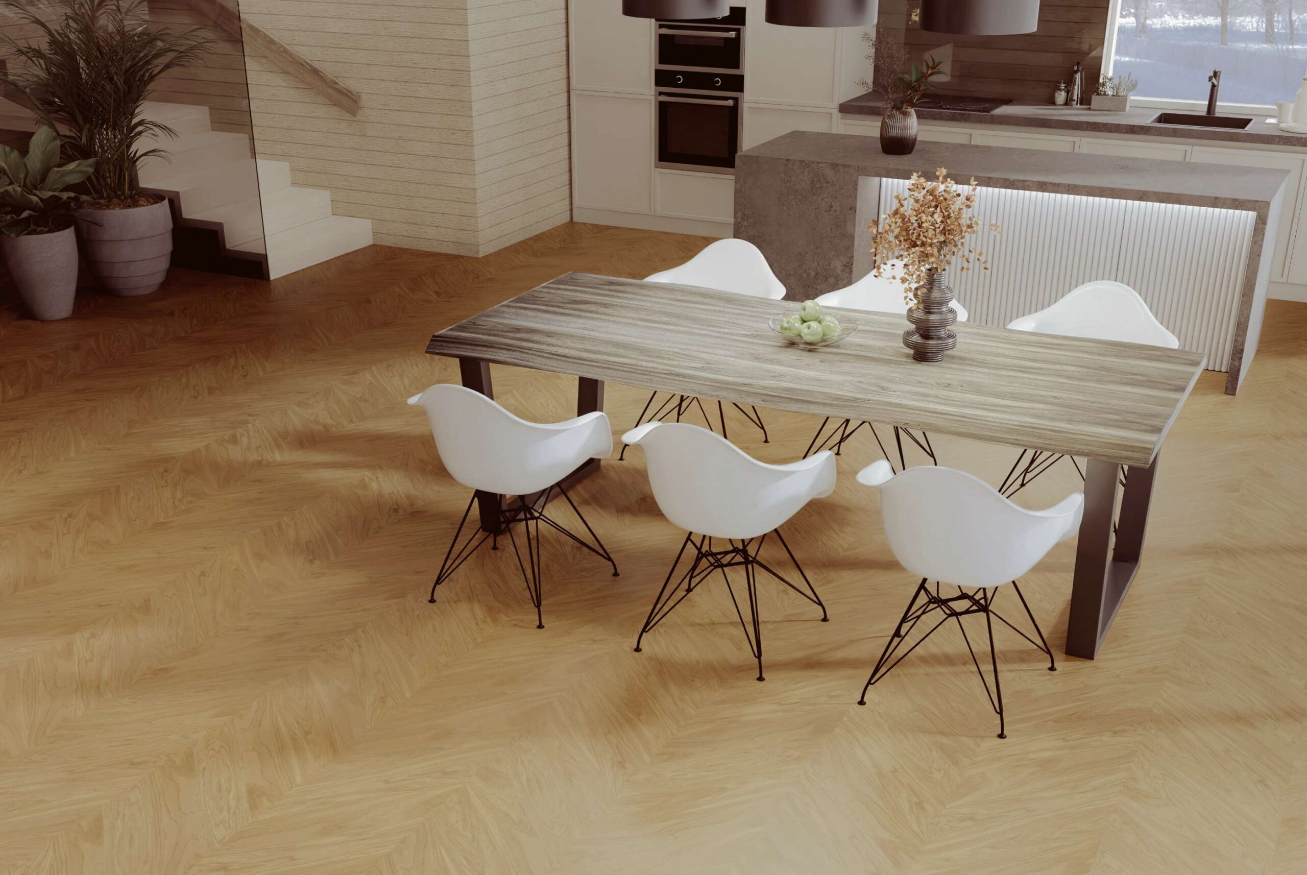 Chevron Parkett Eiche Esta Nova Eco Elite extramatt lackiert – 3