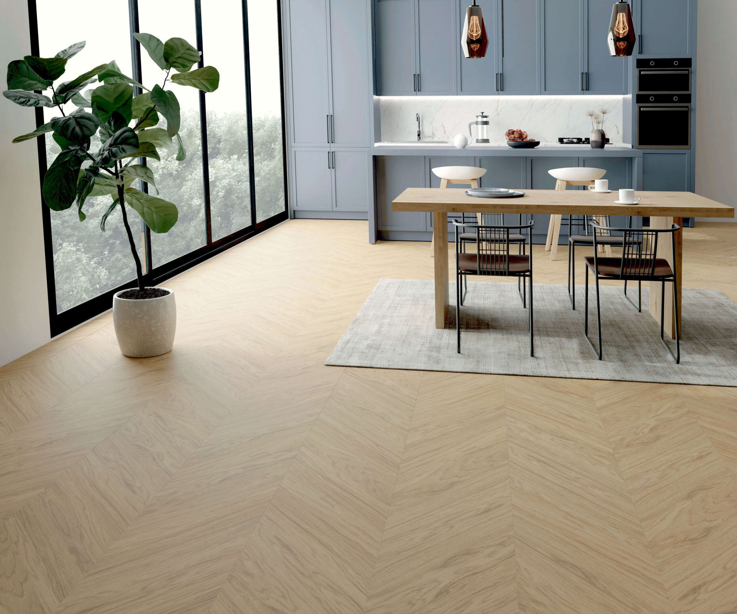 Chevron Parkett Eiche Esta Nova Eco Elite Pure Line extramatt lackiert – 3
