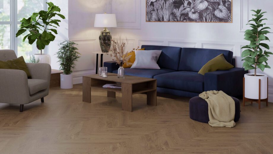 Chevron Parkett Eiche Esta Nova Eco Elite Stavanger extramatt lackiert – Nahaufnahme Chevron Parkett Eiche Esta Nova Eco Elite Stavanger extramatt lackiert – 3