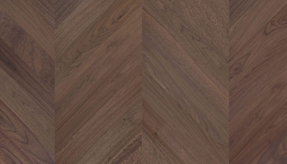 Chevron Parkett Nussbaum Esta Nova Eco AB extramatt lackiert – Nahaufnahme Chevron Parkett Nussbaum Esta Nova Eco AB extramatt lackiert – 2