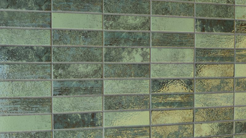 Bodenfliese aus Feinsteinzeug mit dreiteiligem Relief Dune Terraluz Verde, 14,7x14,7 cm, 8 mm, Grün – 4