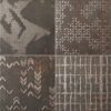 Bodenfliese aus Feinsteinzeug in Metalloptik mit Ethno-Muster Dune Diurne Oxide Ethnic, 20x20 cm, 9 mm, Rostbraun – 2