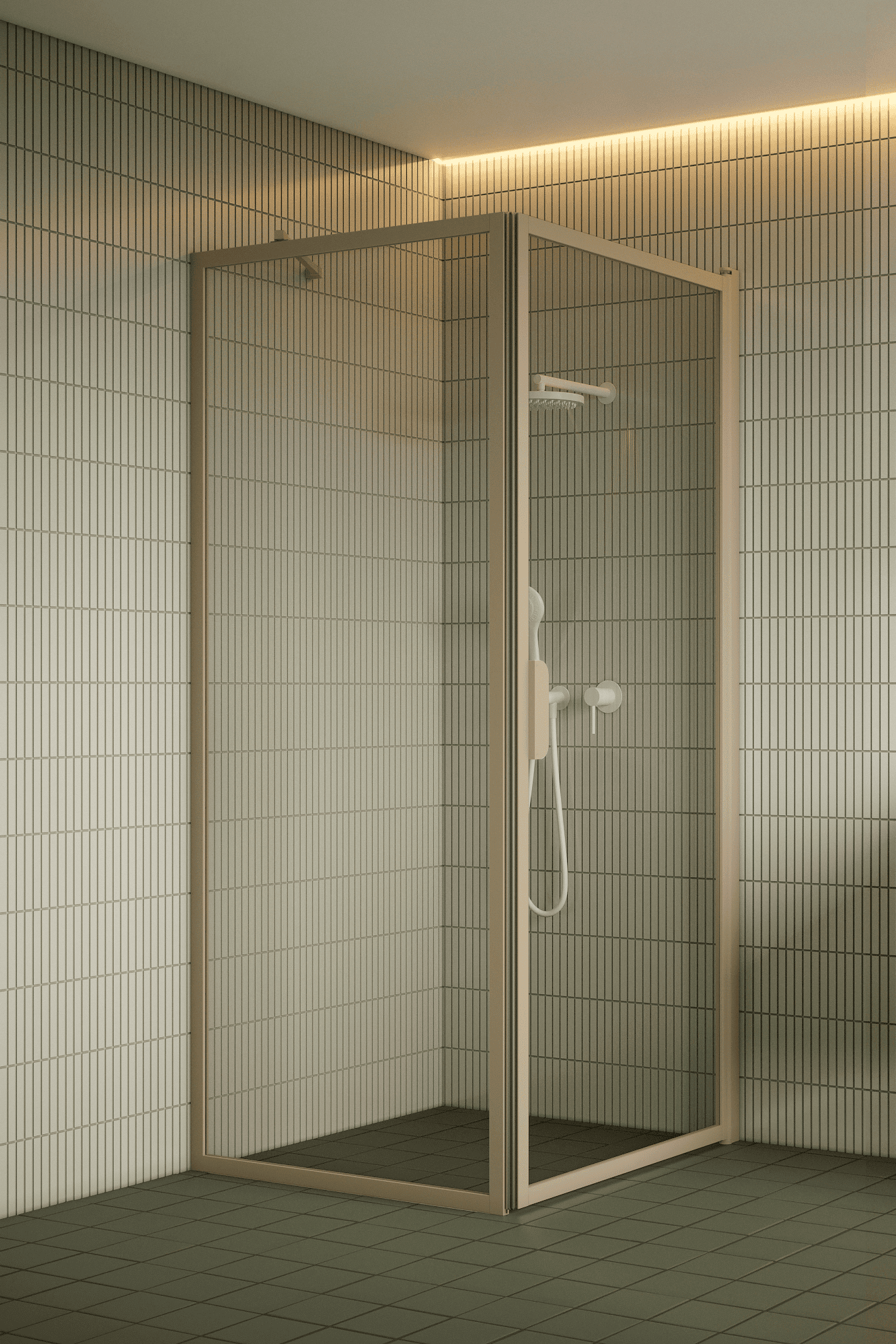 Duschecke Hietakari Bläk 755 New York, Festwand + Drehtür – 5