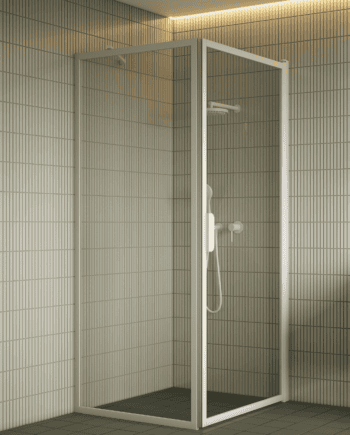 Duschecke Hietakari Bläk 755 New York, Festwand + Drehtür